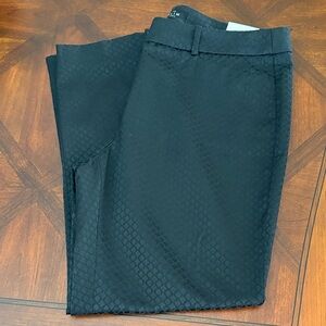 White House Black Market Black Textured pants